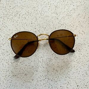 Ray-Ban brown lens / leather / barely worn